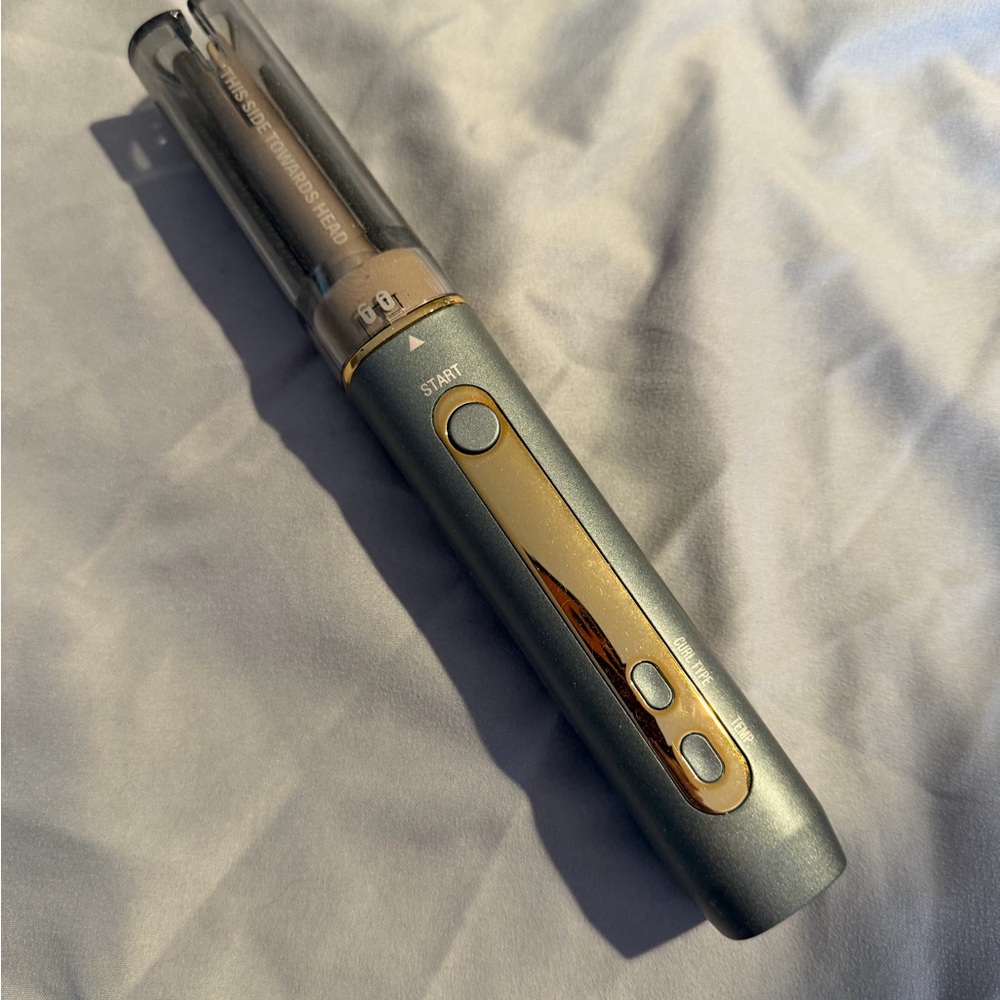 Cordless Hair Curler with Gold Accents